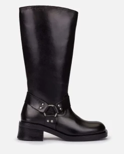 Femmes Yokono Bottes*Botte Plate Spa-004 Noir