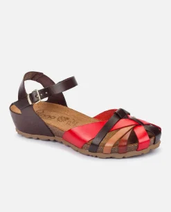 Femmes Yokono Sandales À Semelles Compensées*Sandale A Semelle Compensee Monaco-184 Rouge