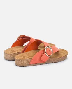 Femmes Yokono Sandales Plates*Sandale Plate Jerba-113 Orange